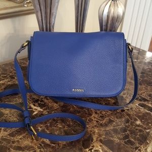 Cobalt blue Fossil crossbody bag